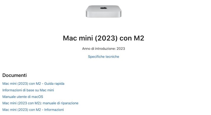 documentazione apple su sito ufficiale