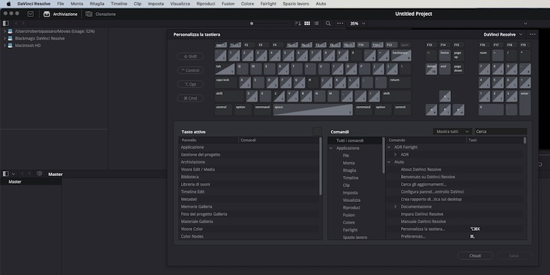 davinci resolve in italiano