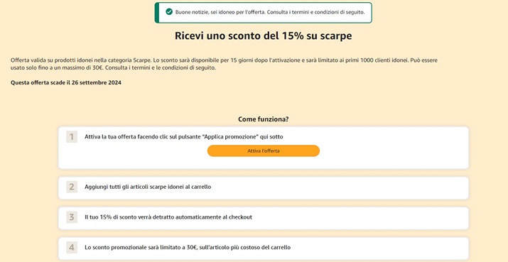 sconto sulle scarpe amazon