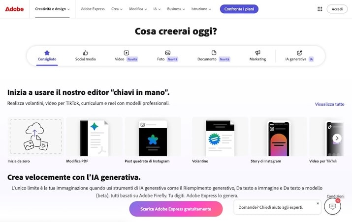 migliori alternative a canva adobe express