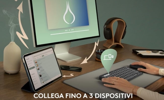 migliori tastiere per mac Logitech Pebble Keys 2