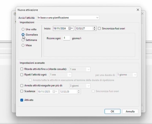 pianificare una scansione antivirus di windows defender