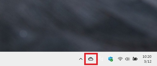 icona onedrive su barra applicazioni windows 11