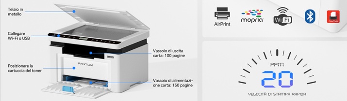 migliori stampanti multifunzione Pantum BM2309W