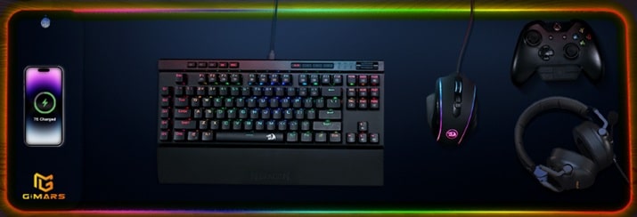 migliori tappetini per mouse da gaming gimars g-rgb-w03