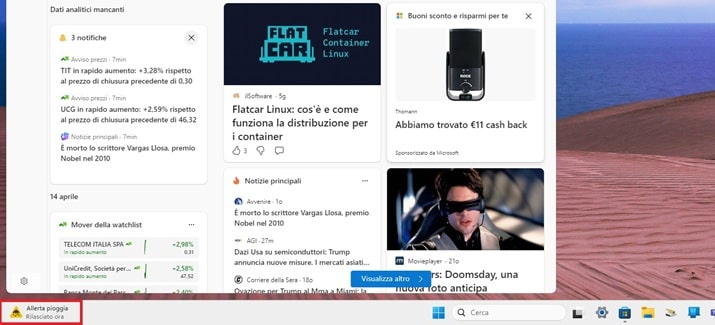 widget su windows 11