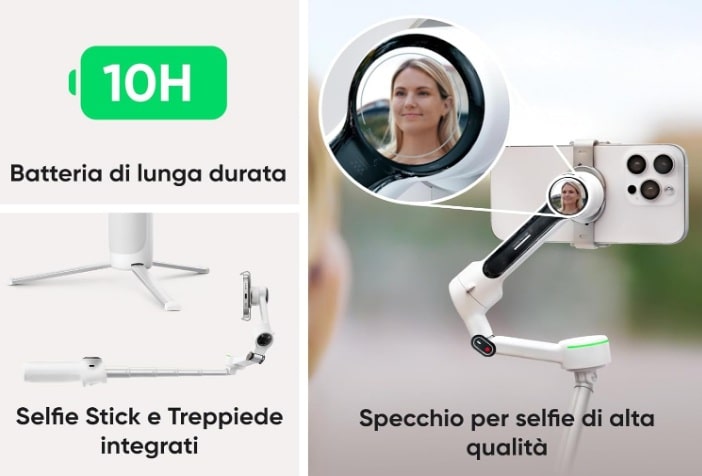 migliori gimbal per smartphone insta360 flow 2 pro