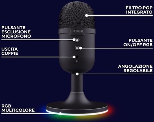 migliori microfoni per podcast GXTrust 236 Yami