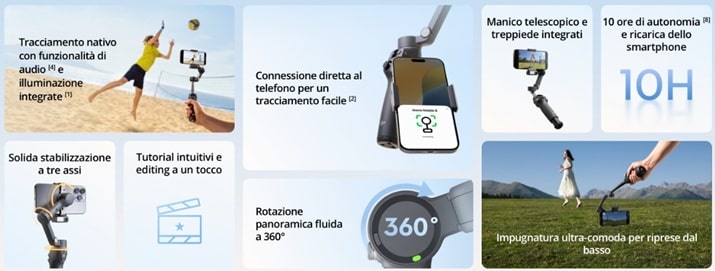 migliori gimbal per smartphone DJI Osmo Mobile 8