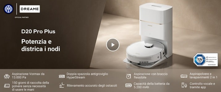 migliori robot aspirapolvere DREAME D20 Pro Plus