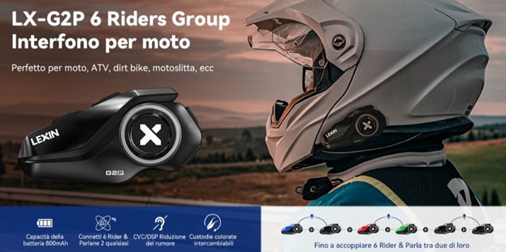 migliori auricolari bluetooth per moto lexin lx-g2p