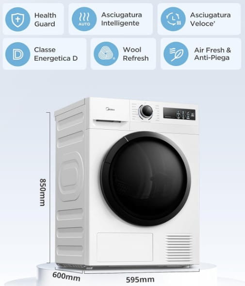 migliori asciugatrici Midea MD11EH80D