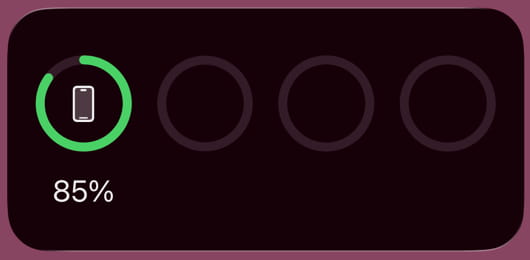 widget batterie su iphone