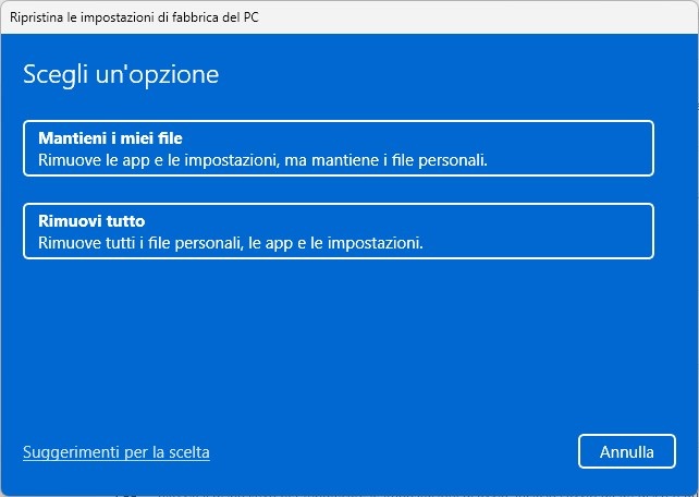 come velocizzare Windows 11 con ripristino pc