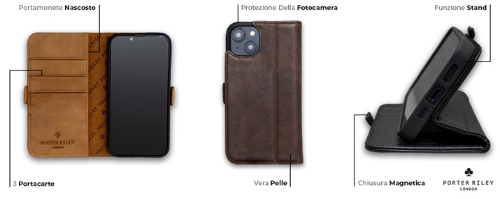 migliori cover per iphone 17 in pelle porter riley