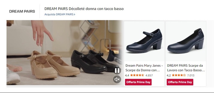 Schermata delle offerte Prime Day 2026 con sconti su scarpe e calzature dei principali brand.
