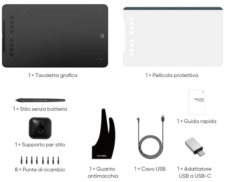 migliori tavolette grafiche XPPEN DECO 01 V3