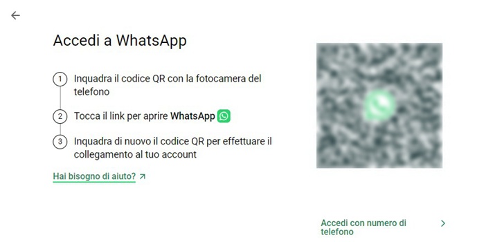 accedi al tuo account whatsapp da windows