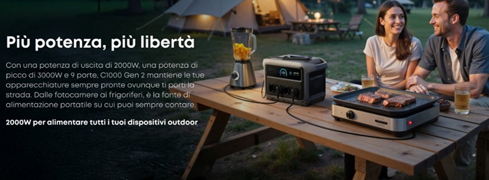 migliori power station portatili per campeggio anker solix c1000 gen 2