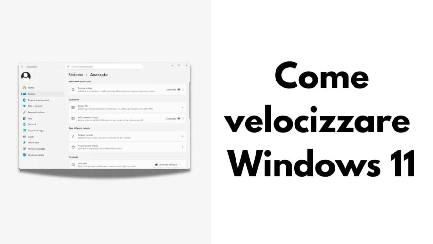 come velocizzare Windows 11