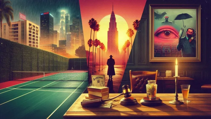 Collage visivo delle migliori serie TV Prime Video da recuperare degli esordi, con elementi di Bosch, Red Oaks e Goliath.