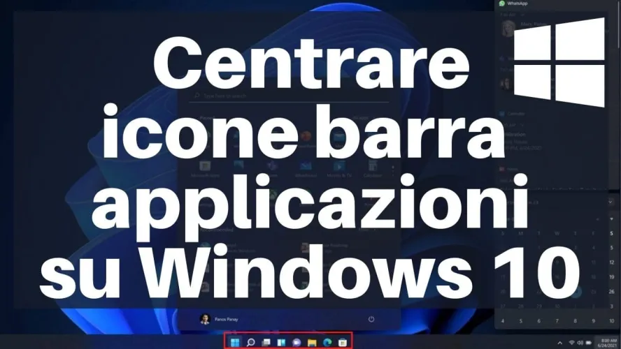 icone centrare windows 10