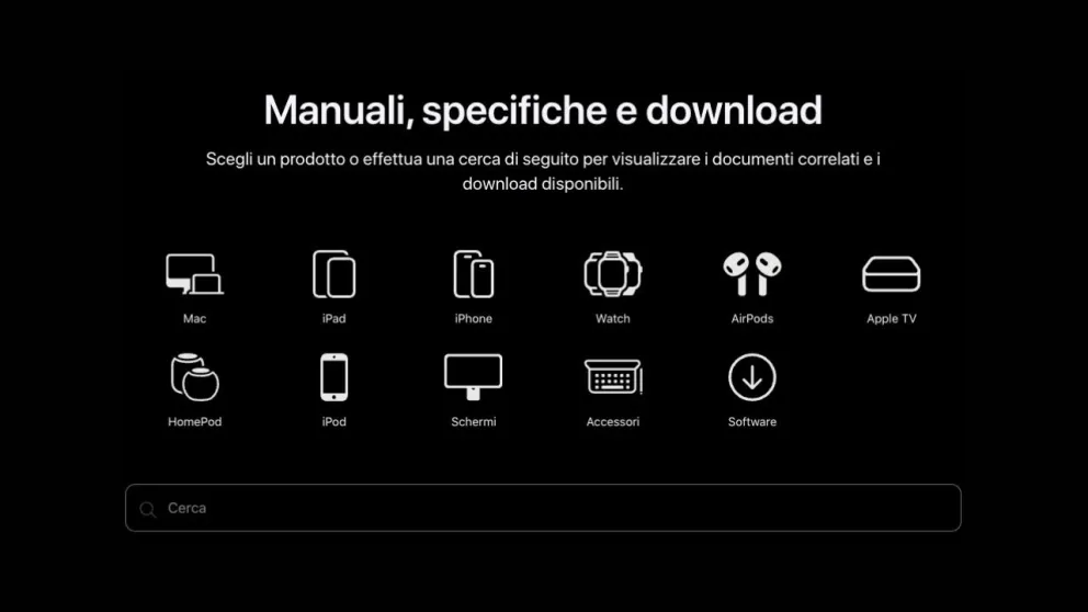 documentazione apple