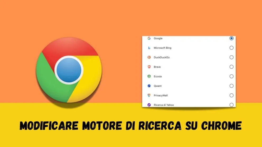 modificare motore ricerca chrome
