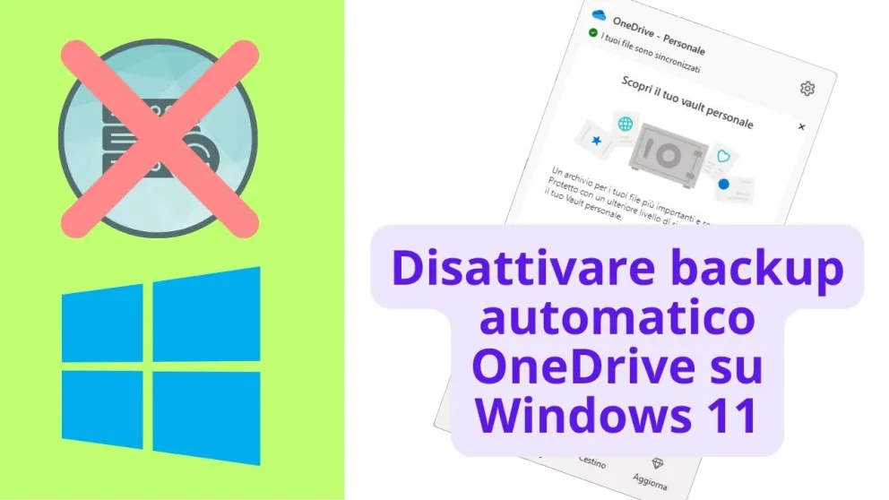 disattivare backup onedrive windows 11