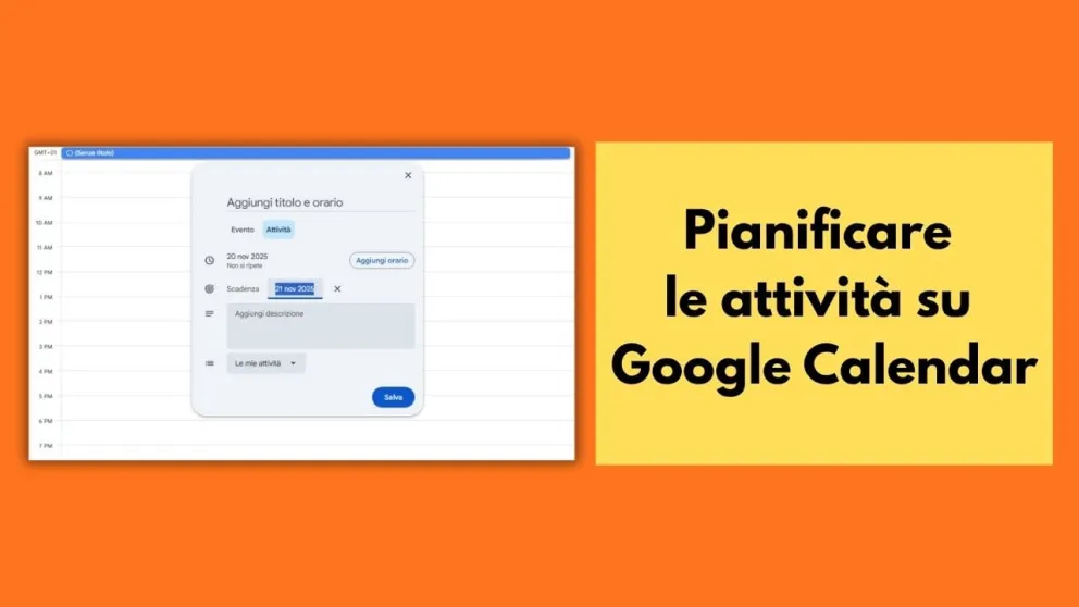 pianificare attività google calendar