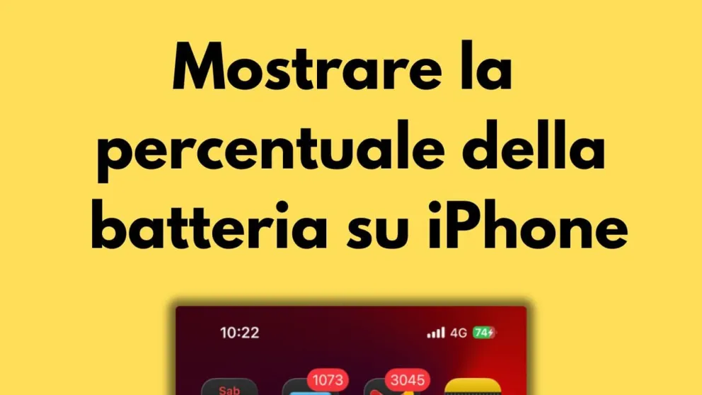 mostrare percentuale batteria iphone