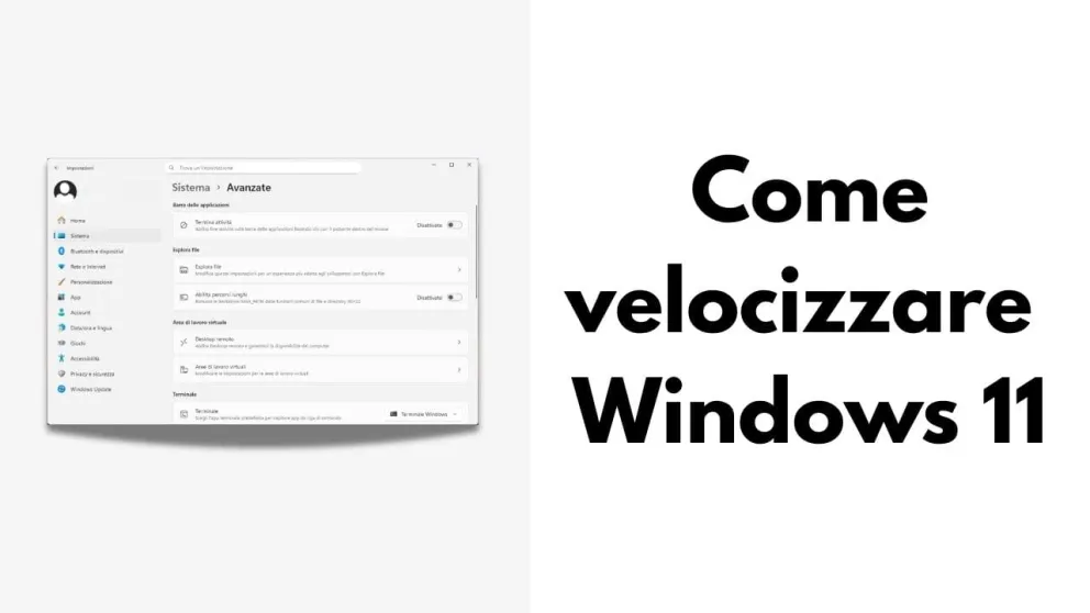 come velocizzare Windows 11
