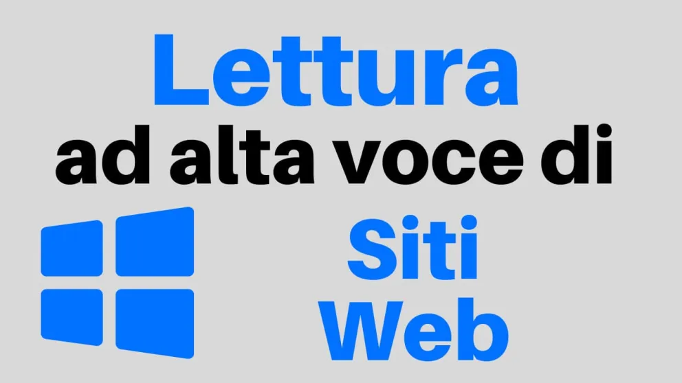 Lettura ad alta voce di siti web