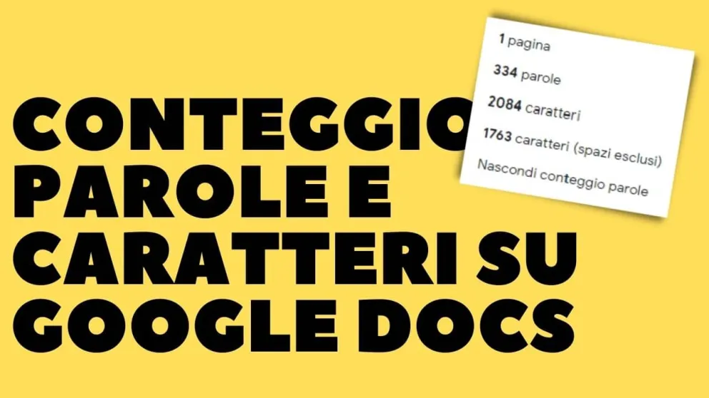 conteggio parole google documenti
