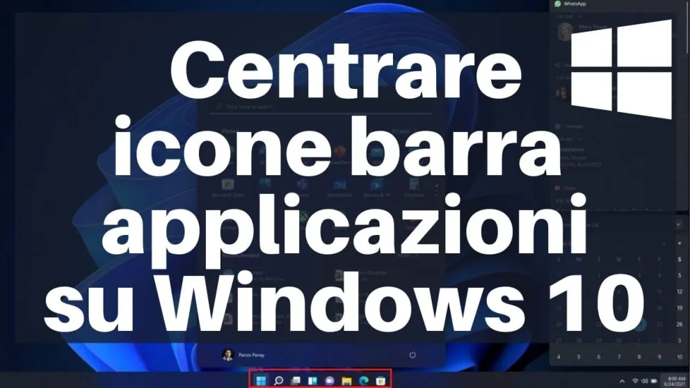 icone centrare windows 10