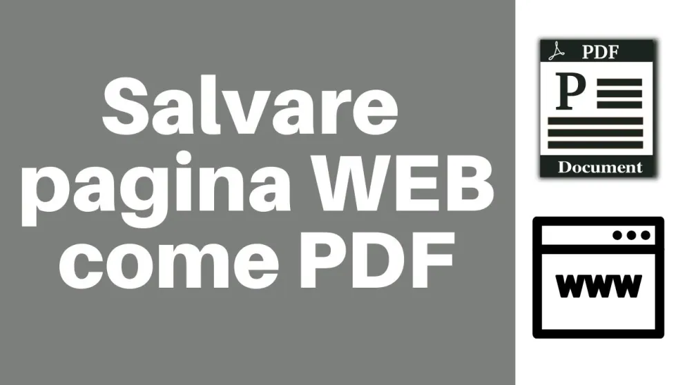 salvare pagina web in pdf