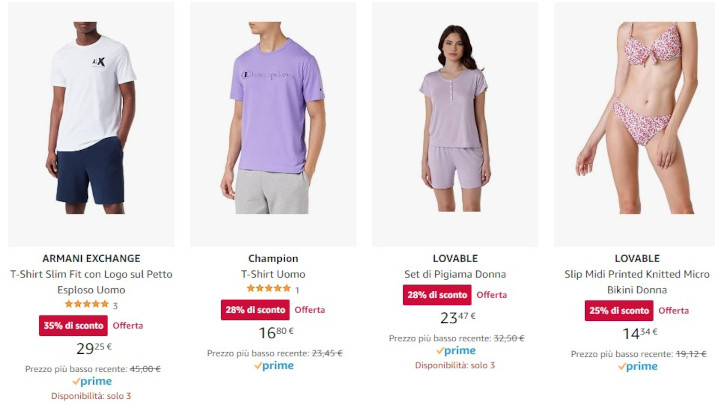 saldi sull'abbigliamento amazon